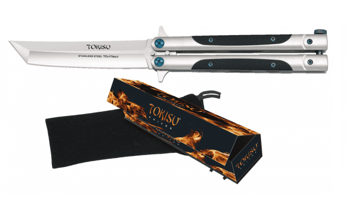 Papillon tactique lame Tanto  de 10.50 cm « TOKISU »