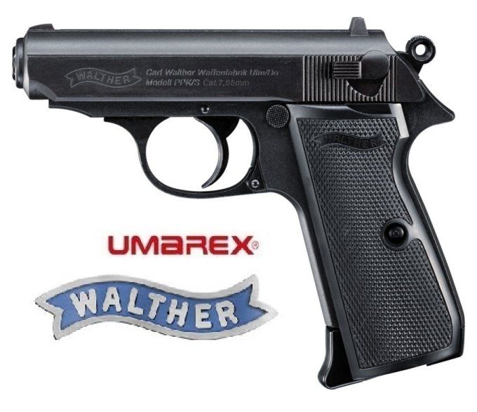 Pistolet  Walther PPK/S «  Airguns »  Co2  Billes Acier Cal 4.5