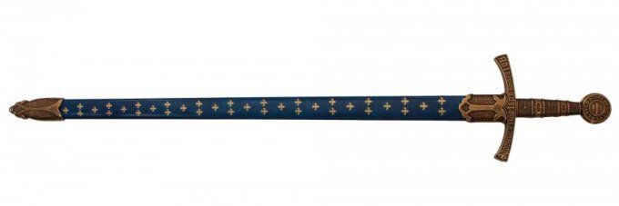 Epée Fleur de Lys avec fourreau bleu 109 cm