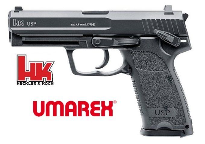 Pistolet  HK  USP Black «  Airguns »  Co2  Billes Acier Cal 4.5
