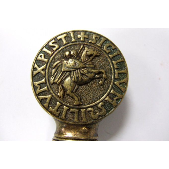 Epée de Chevalier Templier avec fourreau Rouge tressé de 110 cm