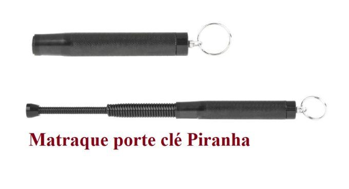 Matraque Telescopique porte clé  ( PIRANHA ) de 30 cm