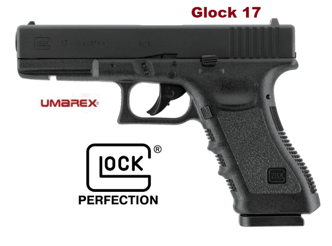 Pistolet  Glock 17  «  Airguns »  Co2  Billes Acier Cal 4.5