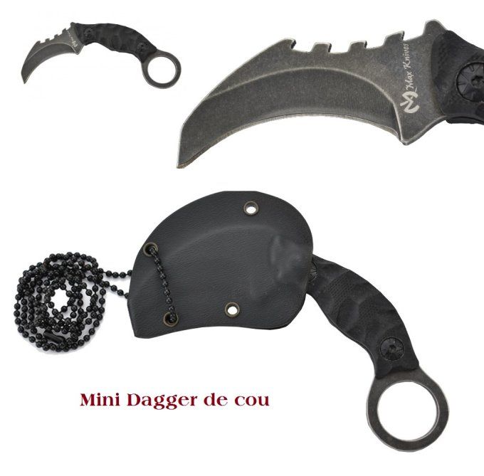 Mini Dagger de cou lame de 5 cm