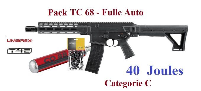 Pack Carabine T4E  TC68  Full auto Cal 68 - ( 40 joules)