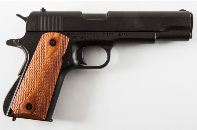 Réplique  pistolet 45 USA 1911 Plaquette Strié NON démontable