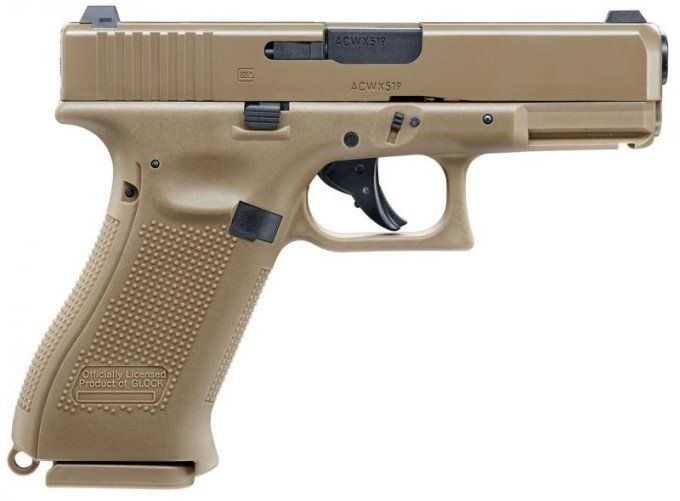 Pistolet  Glock 19X sable  «  Airguns »  Co2  Billes Acier Cal 4.5