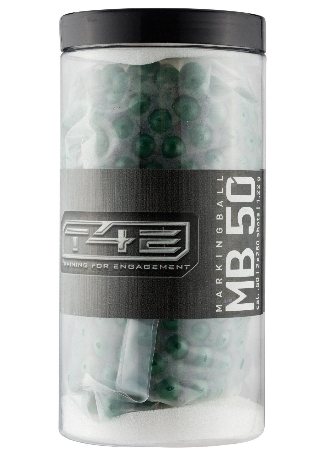 Pot de 500 Billes de peinture verte  Cal. 50