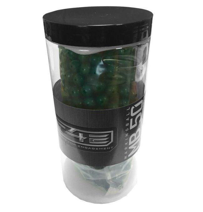 Pot de 500 Billes de peinture verte  Cal. 50