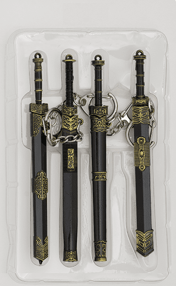 Lot de 4  Porte clés  épée