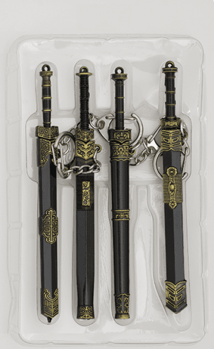 Lot de 4  Porte clés  épée