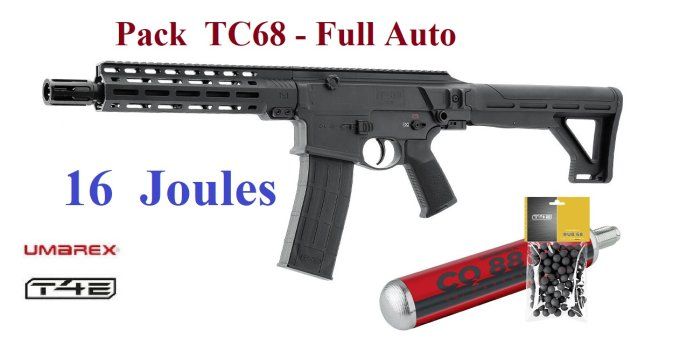 Pack Carabine T4E  TC68  Full auto Cal 68 - ( 16 joules)