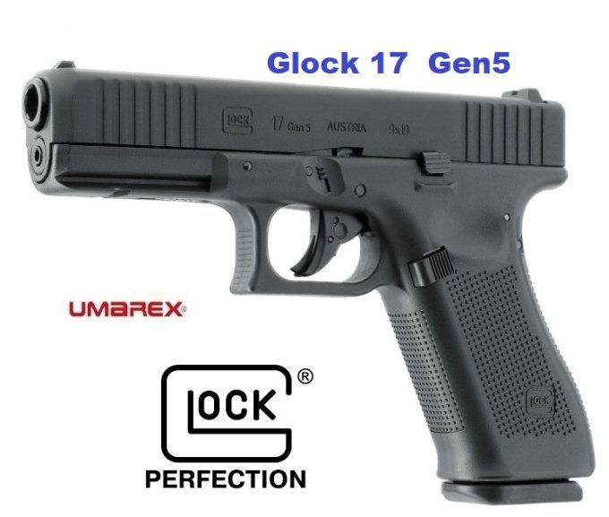 Pistolet  Glock 17 Gen5  «  Airguns »  Co2  Billes Acier Cal 4.5