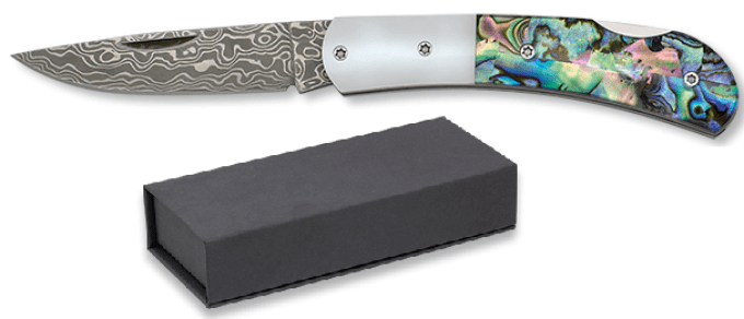 Couteau  DAMASCUS  Nacre de 7.50 cm