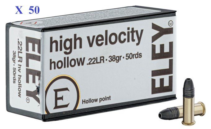Cartouches 22LR ELEY  High Velocity Hollow  boite de 50