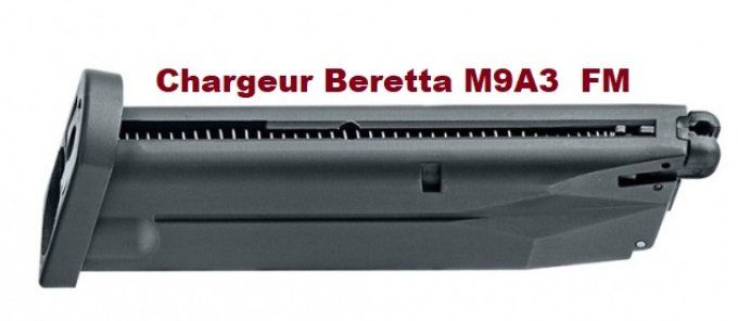 Pistolet beretta M9A3 FM Noir «  Airguns »  Co2  Billes Acier Cal 4.5