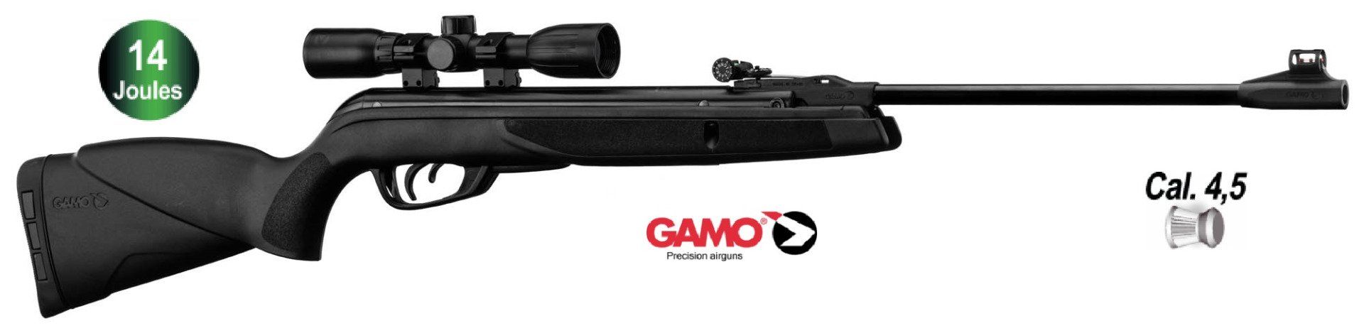 Carabine Gamo black shadow combo Cal 4.5 + Lunette 4 X 32