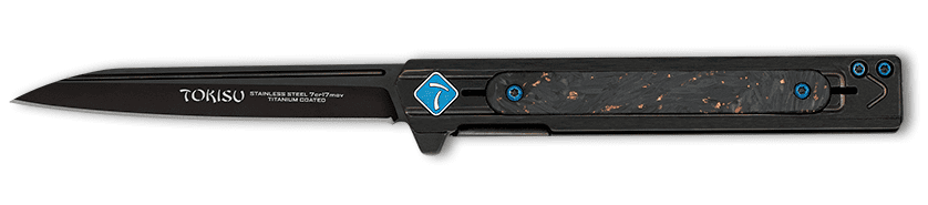 Couteau pliant noir carbone lame de 9.00 cm « TOKISU »