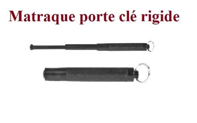 Matraque Telescopique porte clé Rigide Bronze ( PIRANHA ) de 33 cm