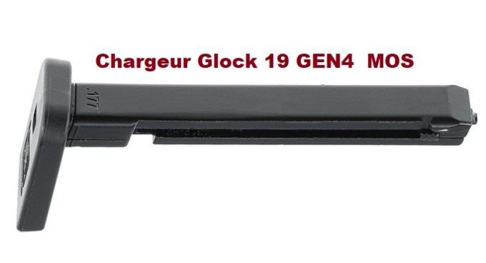Chargeur pour Glock 19 Gen4 MOS -  Co2  Billes Acier Cal 4.5
