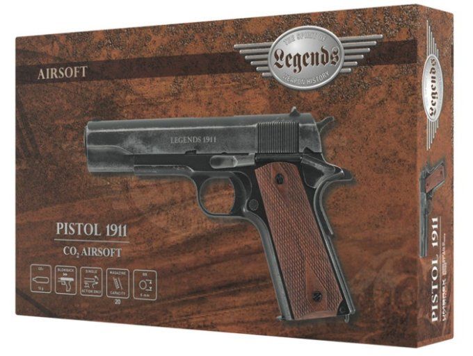 Pistolet  Legends 1911 Antique «  Airguns »  Co2  Billes Acier Cal 4.5
