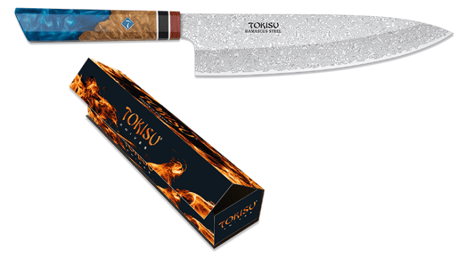 Couteau cuisine gyuto damas lame de 21.50 cm « TOKISU »