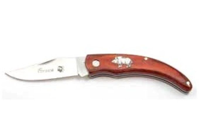 Couteau pliant de poche lame de 7 cm  Décor sanglier