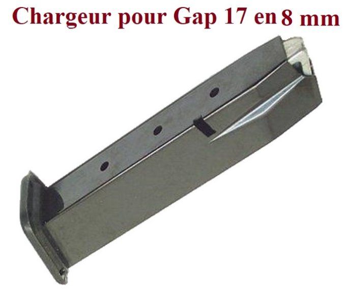 Chargeur seul pour Pistolet Gap 17  en 8 mm