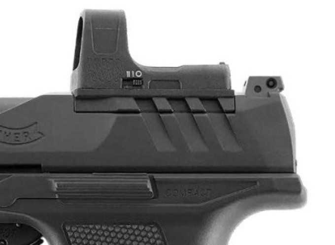 Pistolet  Walther PDP Compact 4’’ Combo avec point rouge «  Airguns »  Co2  Billes Acier Cal 4.5