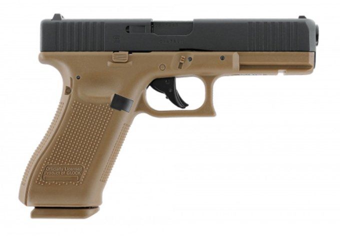 Pistolet  Glock 17 Gen5 Black Coyote «  Airguns »  Co2  Billes Acier Cal 4.5  