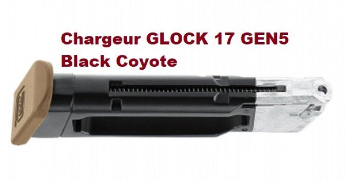 Chargeur pour Pistolet Glock 17 GEN5 COYTE -  Co2  Billes Acier Cal 4.5
