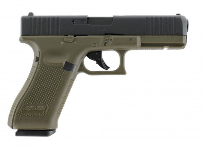 Pistolet  Glock 17 Gen5  Green «  Airguns »  Co2  Billes Acier Cal 4.5