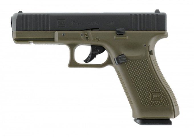 Pistolet  Glock 17 Gen5  Green «  Airguns »  Co2  Billes Acier Cal 4.5
