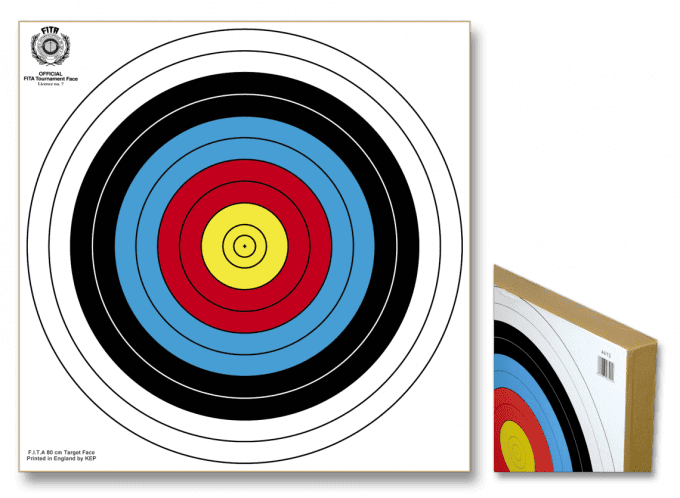 cible en paille pressé revêtue  80 x 80
