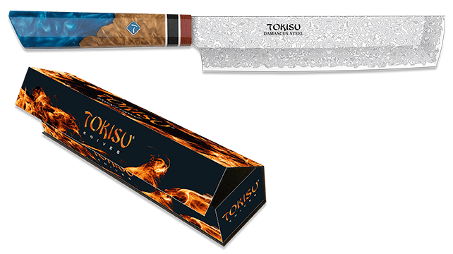 Couteau cuisine Nakiri damas lame de 18.00 cm « TOKISU »