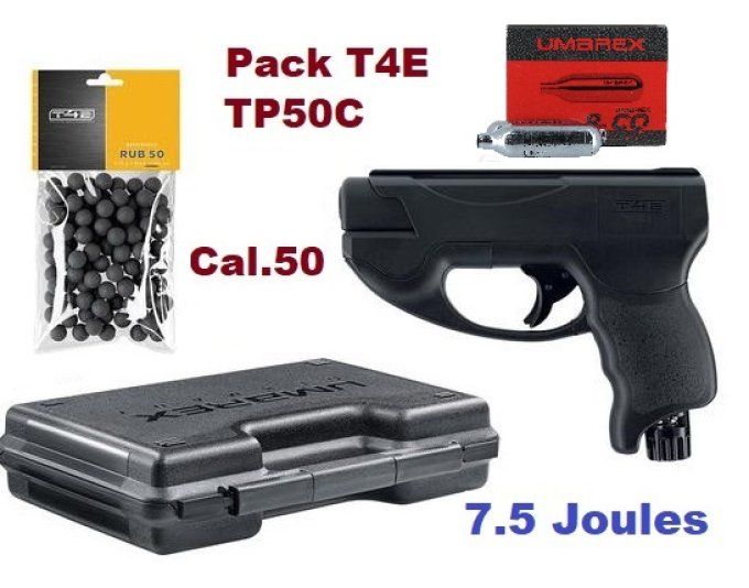 Pack prêt à tirer Pistolet T4E – TP50C GEN2 - Cal 50 -7.5 Joules