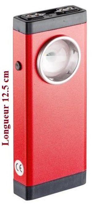 Shocker électrique Lampe de poche Rouge de 500K Volts – 200 Lumens  (Type Taser)