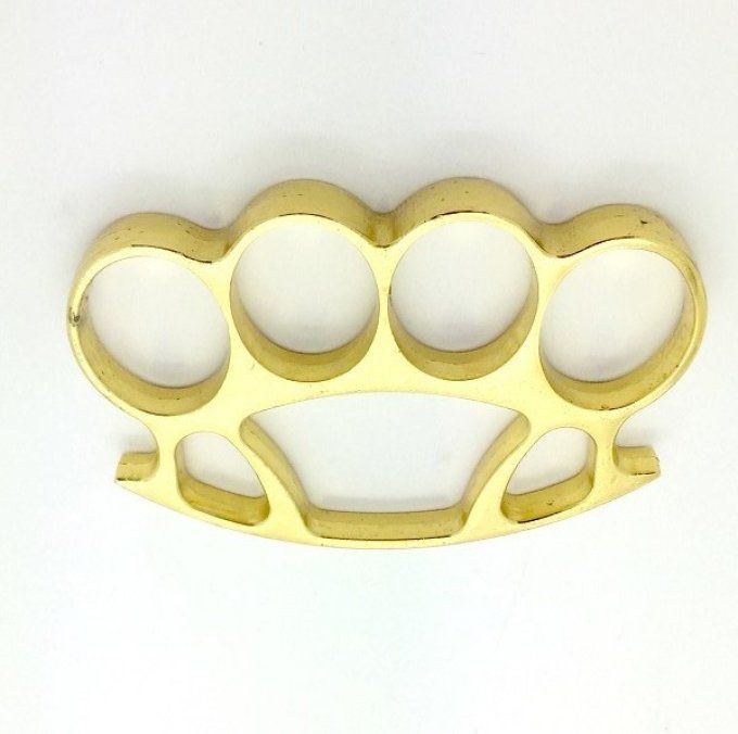 Poing Américain Robuste en métal doré