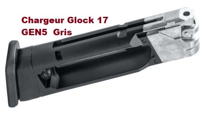 Pistolet  Glock 17 Gen5  Black & Gris «  Airguns »  Co2  Billes Acier Cal 4.5 
