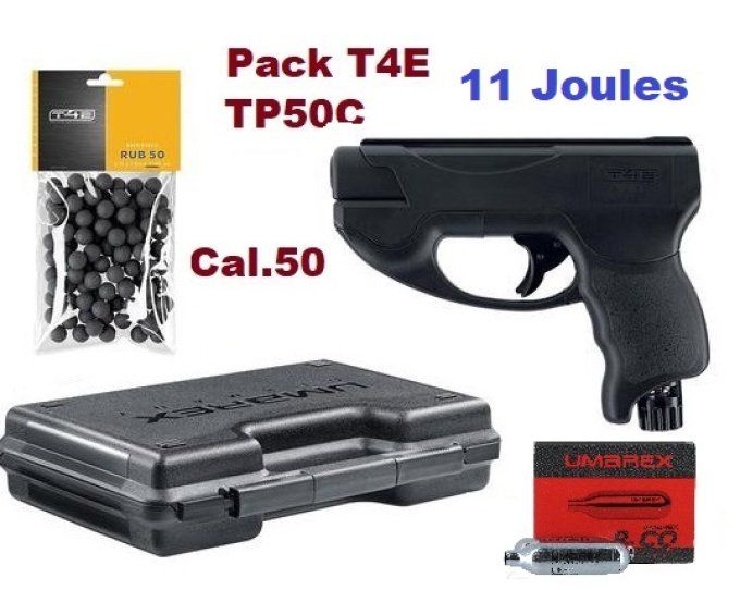 Pack prêt à tirer Pistolet T4E – TP50C GEN2 - Cal 50 -11 Joules
