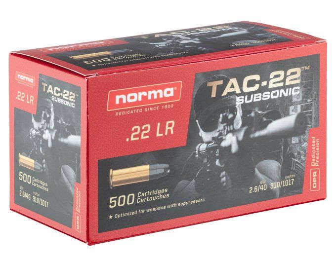 Cartouches  22LR  Norma Subsonique  X 50