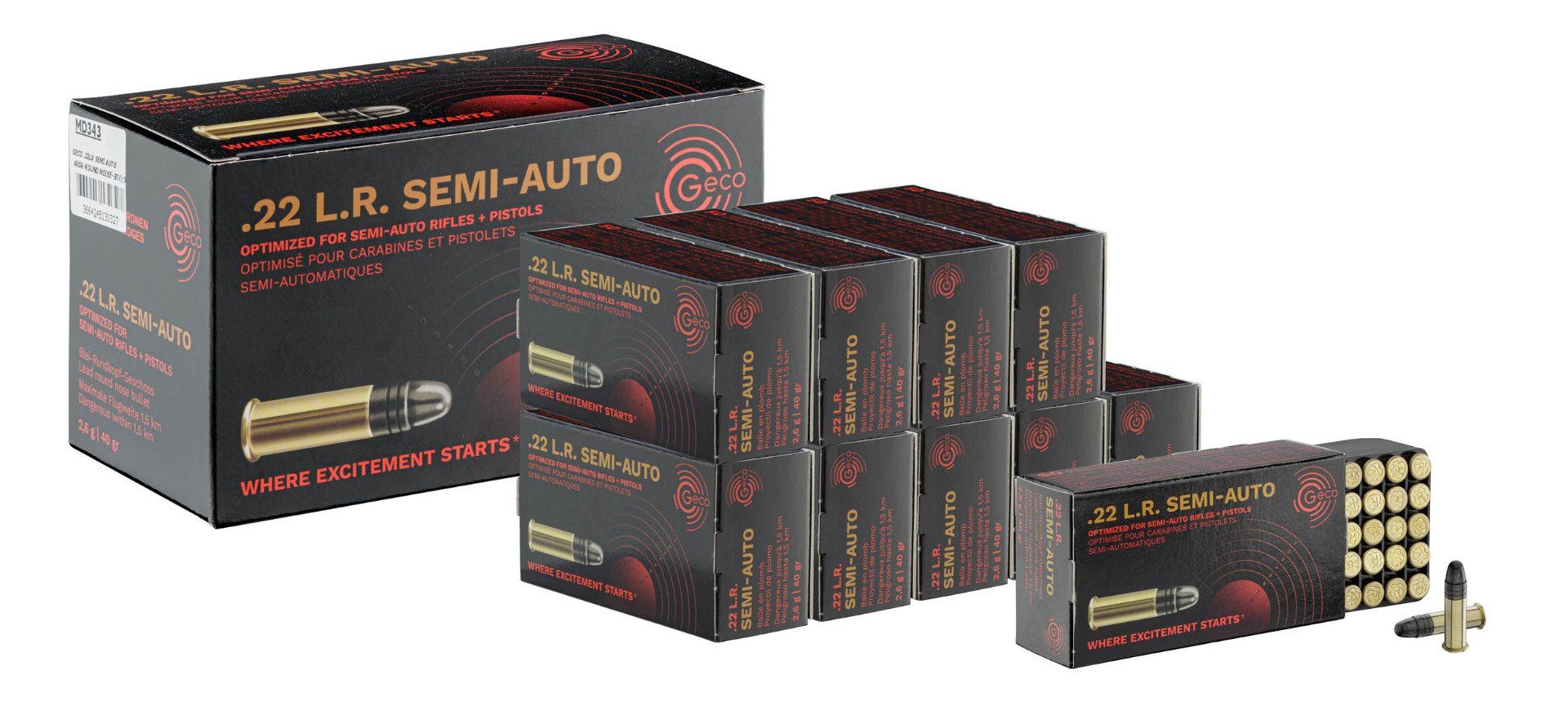 Cartouches  22LR  Geco Semi Auto  X 500