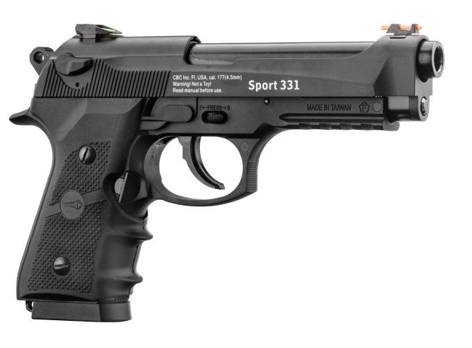 Pistolet Borner Sport culasse  métal mobile 3 Joules /  Co2  Billes Acier Cal 4.5