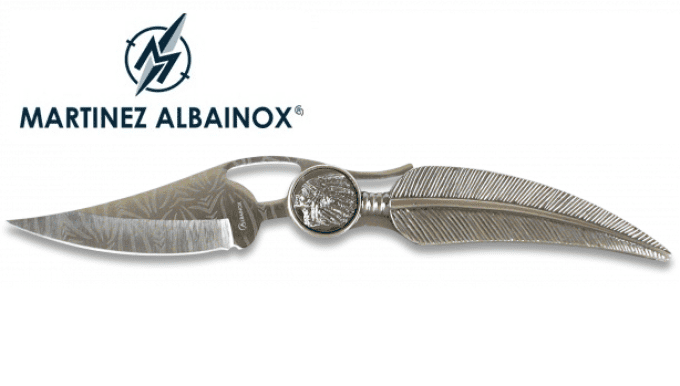 Couteau Pliant plume tête d’indien Lame gravé de 8.5 cm