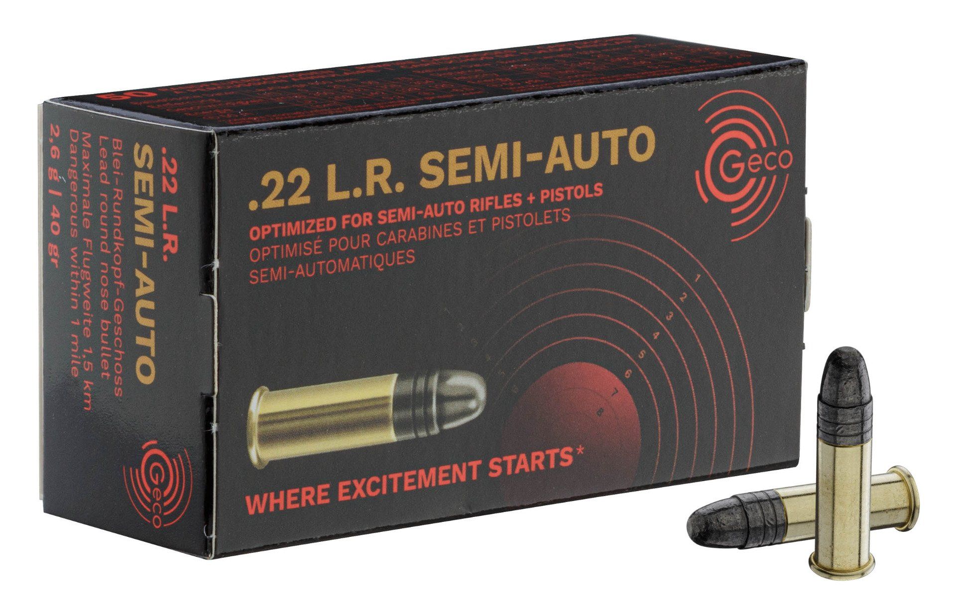 Cartouches  22LR  Geco Semi Auto  X 50