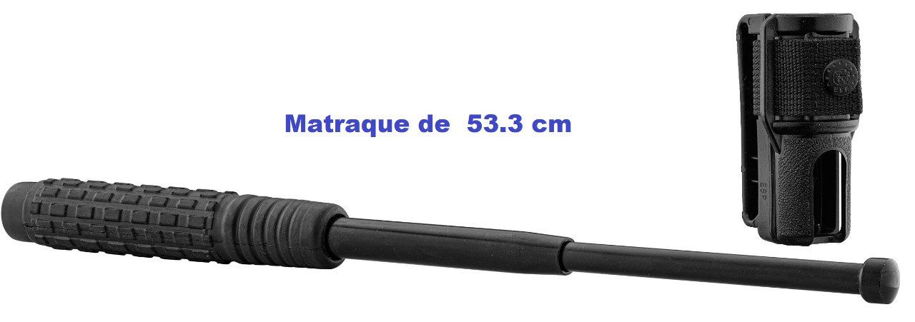 Matraque  telescopique de 53.3 cm en acier