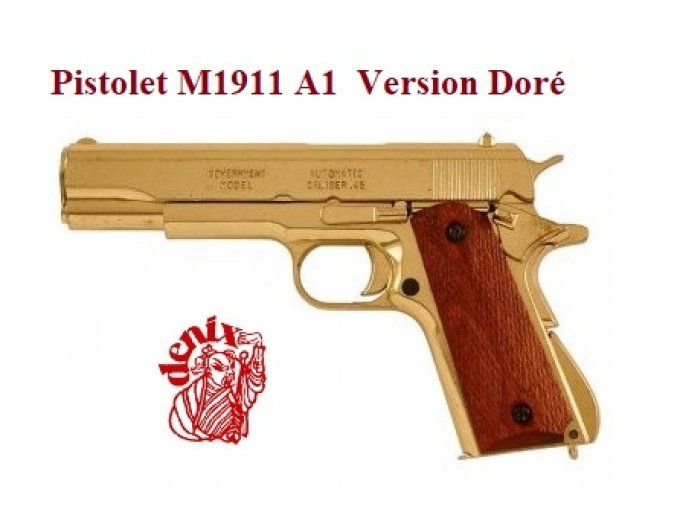Réplique Pistolet  M1911 A1  Doré
