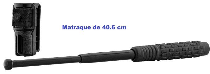 Matraque  telescopique de 40.60 cm en acier