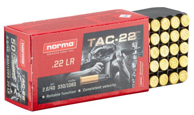 Cartouches  22LR  Norma TAC  X 50