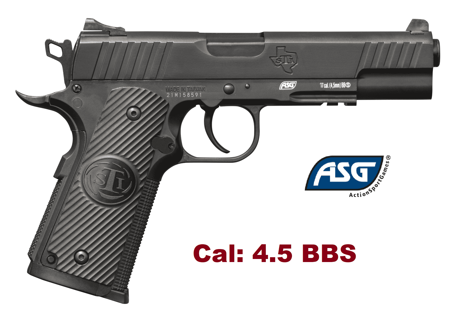 Pistolet  GNB STI DUTY ONE 75  ASG -  Co2  Billes Acier Cal 4.5